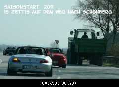 Anfahrt nach Schönberg zum Saisonstart 2011