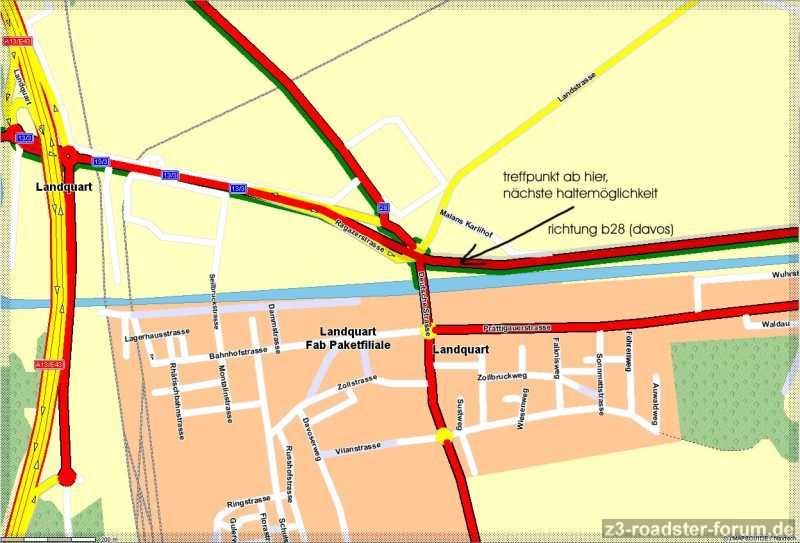 treffpunkt für die schweizer ausfahrt glorenze