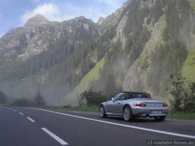 Silvretta-Hochalpenstrasse Auffahrt aus Partenen
