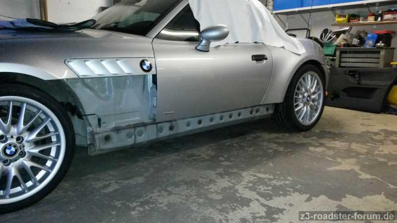 Schwellerbleche abmontiert