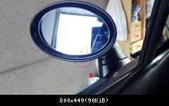 Mini Cooper Aussenspiegel mit blauem Glas