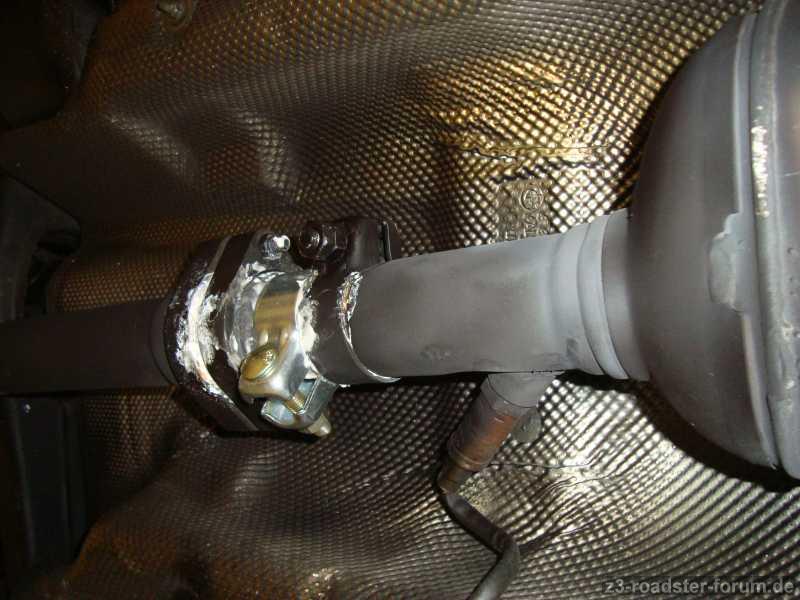 Rohrverbindung abgedichtet