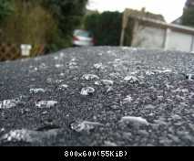 imprägniertes Verdeck nach einer Nacht regen