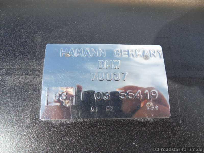 Hamann Typenschild