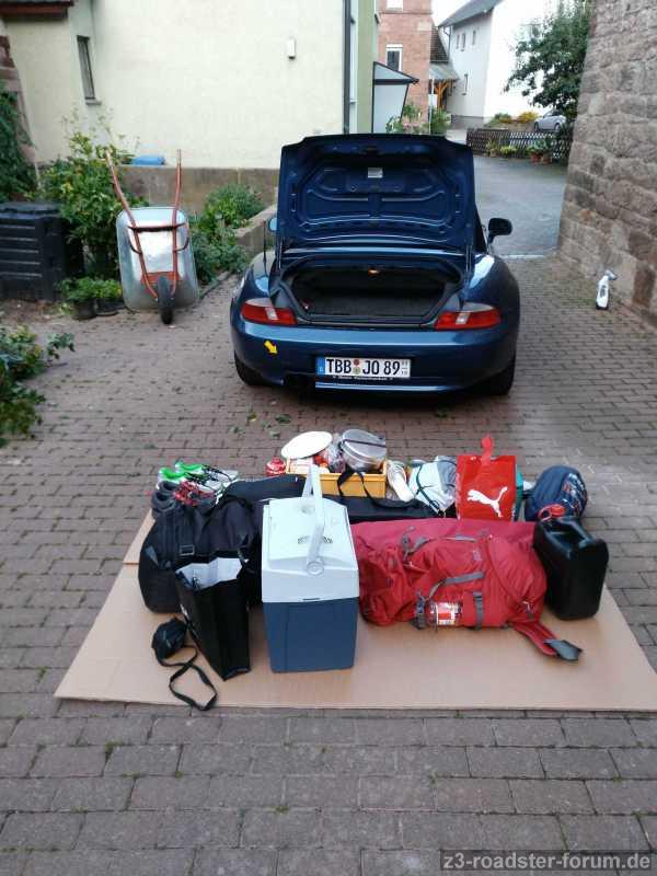 Roadtrip Süd - West Europa: Gepäck