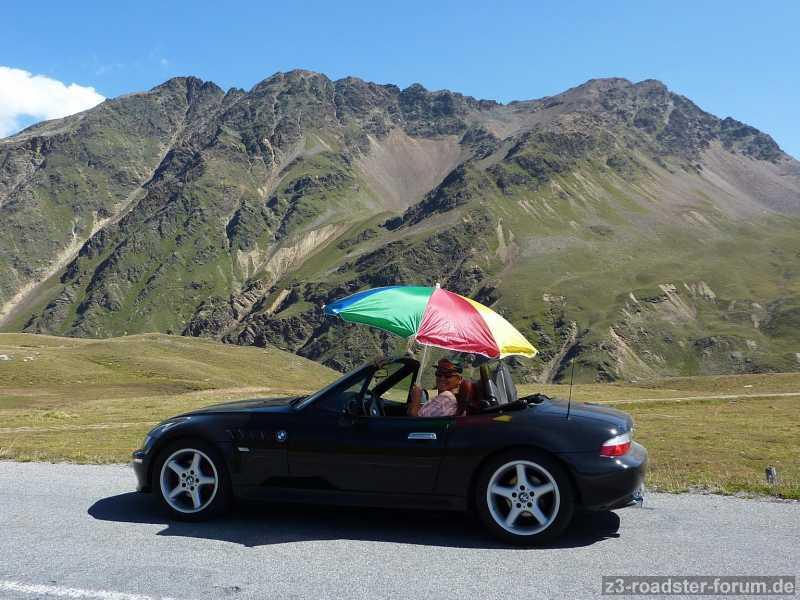 35 Grad-die Sonne brennt-wir fahren offen!