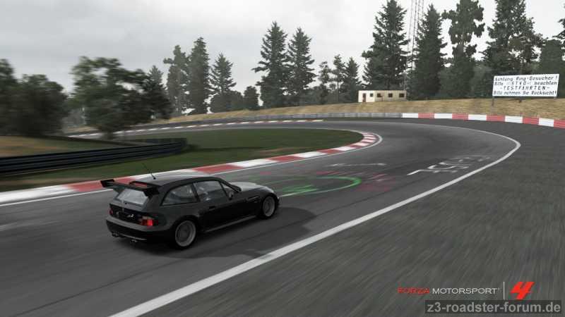 Mit dem virtuellen M Coupé auf der Nordschleife
