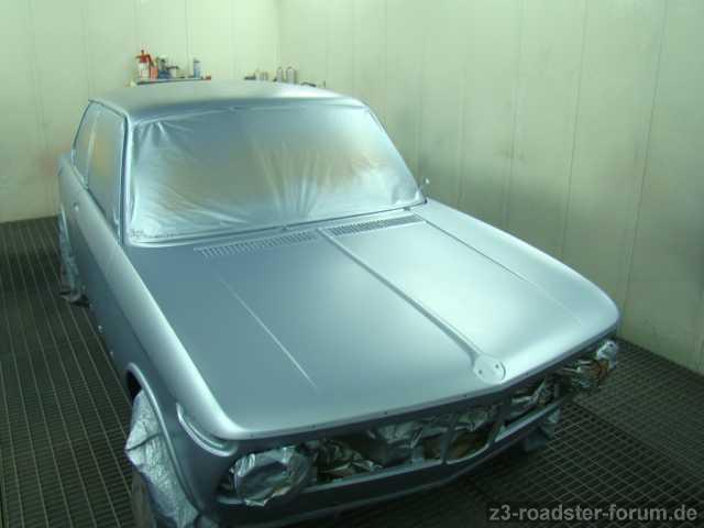 Gestern wurde er lackiert "Original Fjordblau-Metallic"