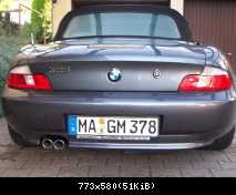 weiße 3. Bremsleuchte, Auspuffblenden, kurze Antenne und Silvervision Blinkleuchten