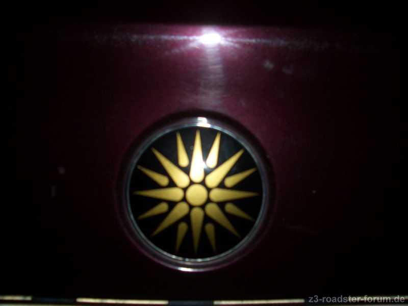 bmw emblem tuning (sonne von vergina, zeichen alexander des großen)