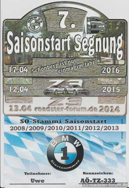 Schönberg Teilnahmeschilder