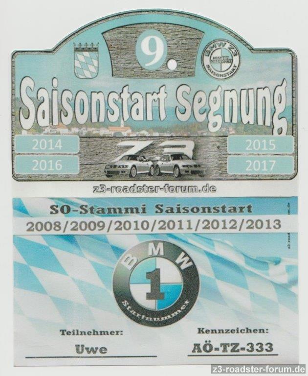 Teilnahmeschilder Segnung