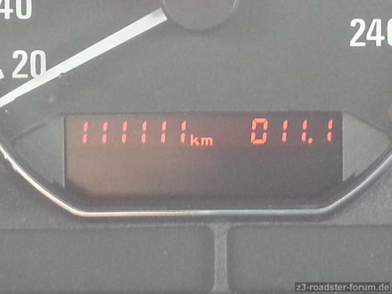 Die 111 111 km stehen jetzt auch