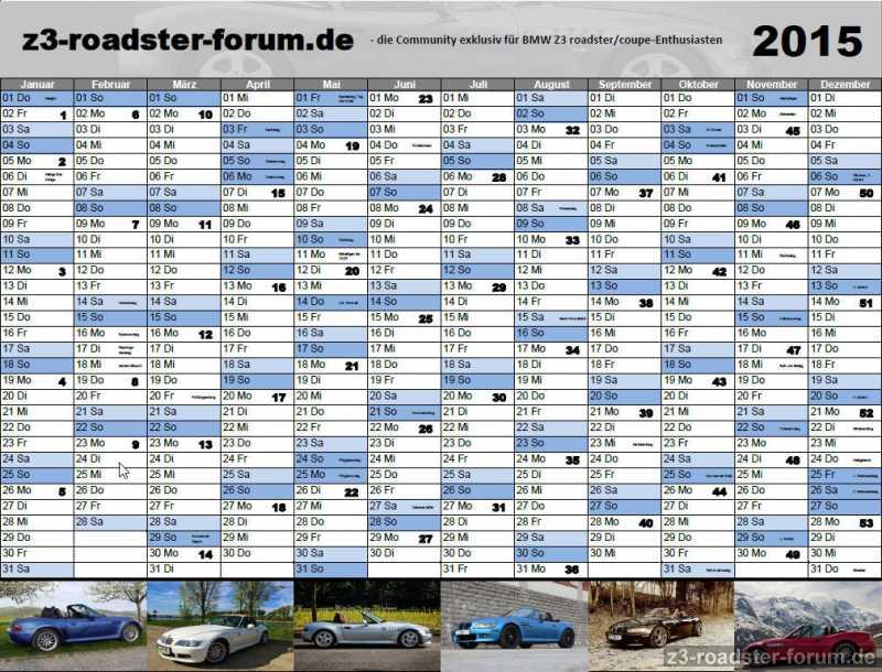 Jahreskalender 2015