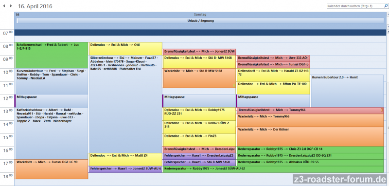 Terminplanung Dellendoc 2016