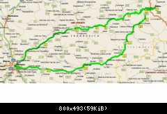 Toulouse - Millau Streckenverlauf