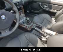 Mittelkonsole Edelholz statt Kunstleder blau