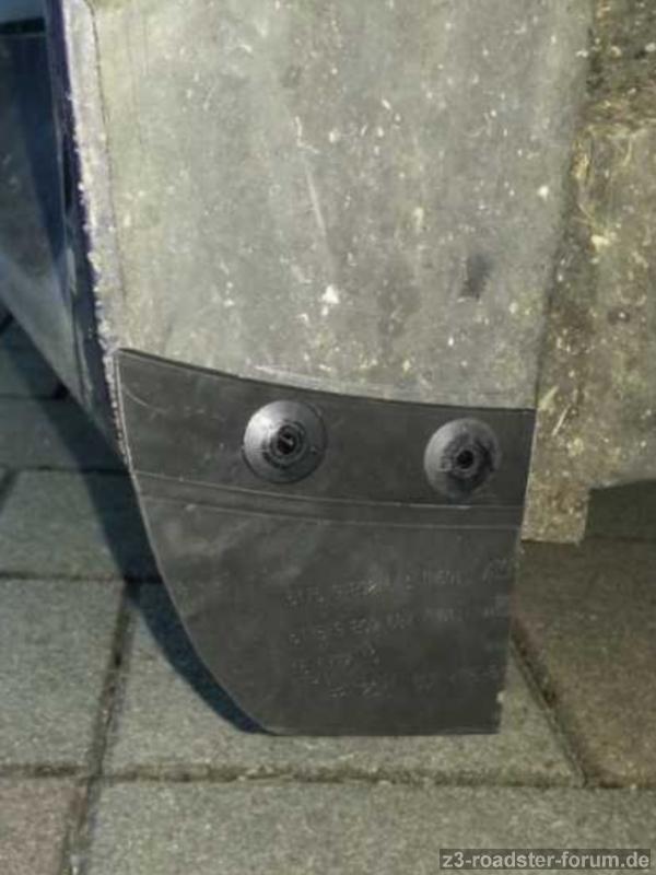 Steinschlagschutz, detaillierte Aufnahme