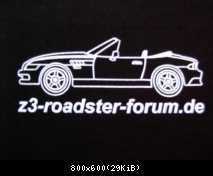 Werbe-Shirt mit offenem Z3 roadster