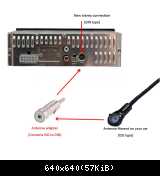 Autoradio Antennenanschluss - Adapter: ISO-nach-DIN